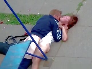 amateur Drunk couple fucking in the playground public Xxx Movie
